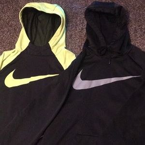 Pair of Nike hoodies